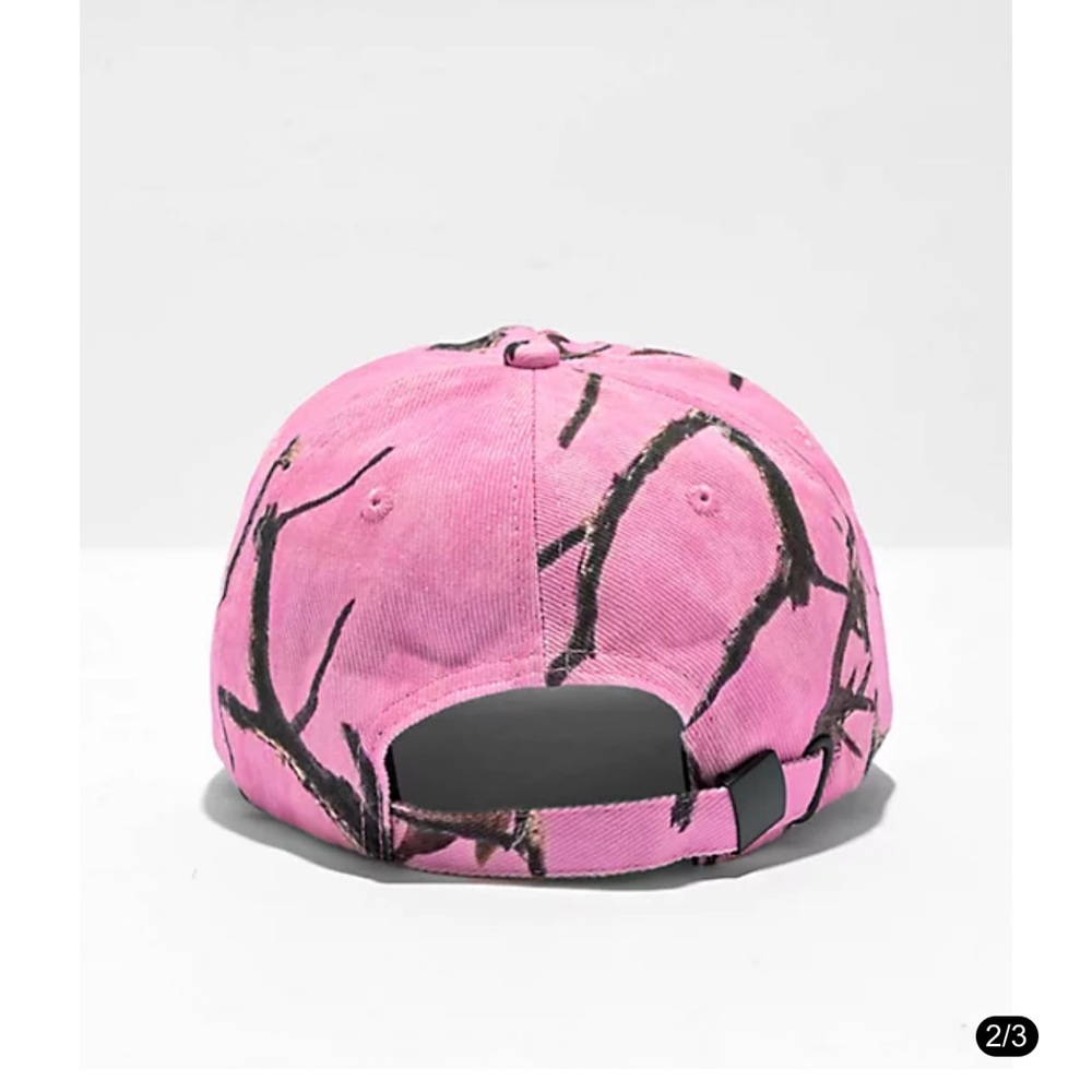Pink Camouflage Rhinestone Baseball Cap - Picture 2 of 8